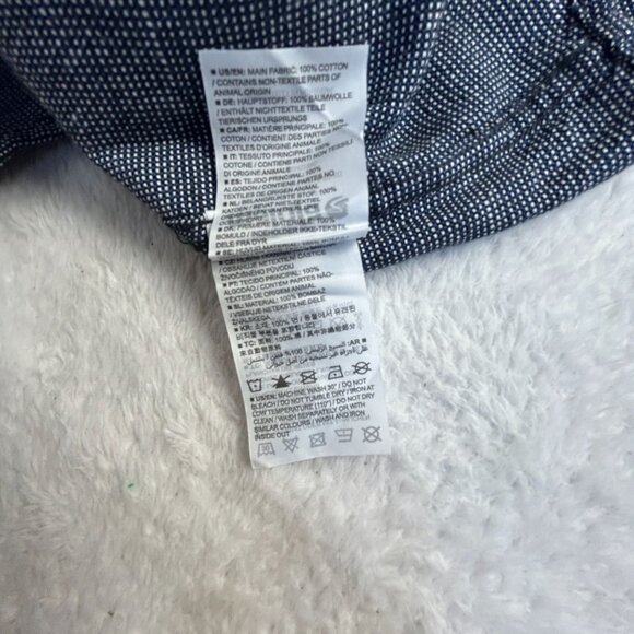 Maloja Mens Long Sleeve Button-Down Shirt L+ Blue Cotton Made In Portugal - Picture 5 of 5